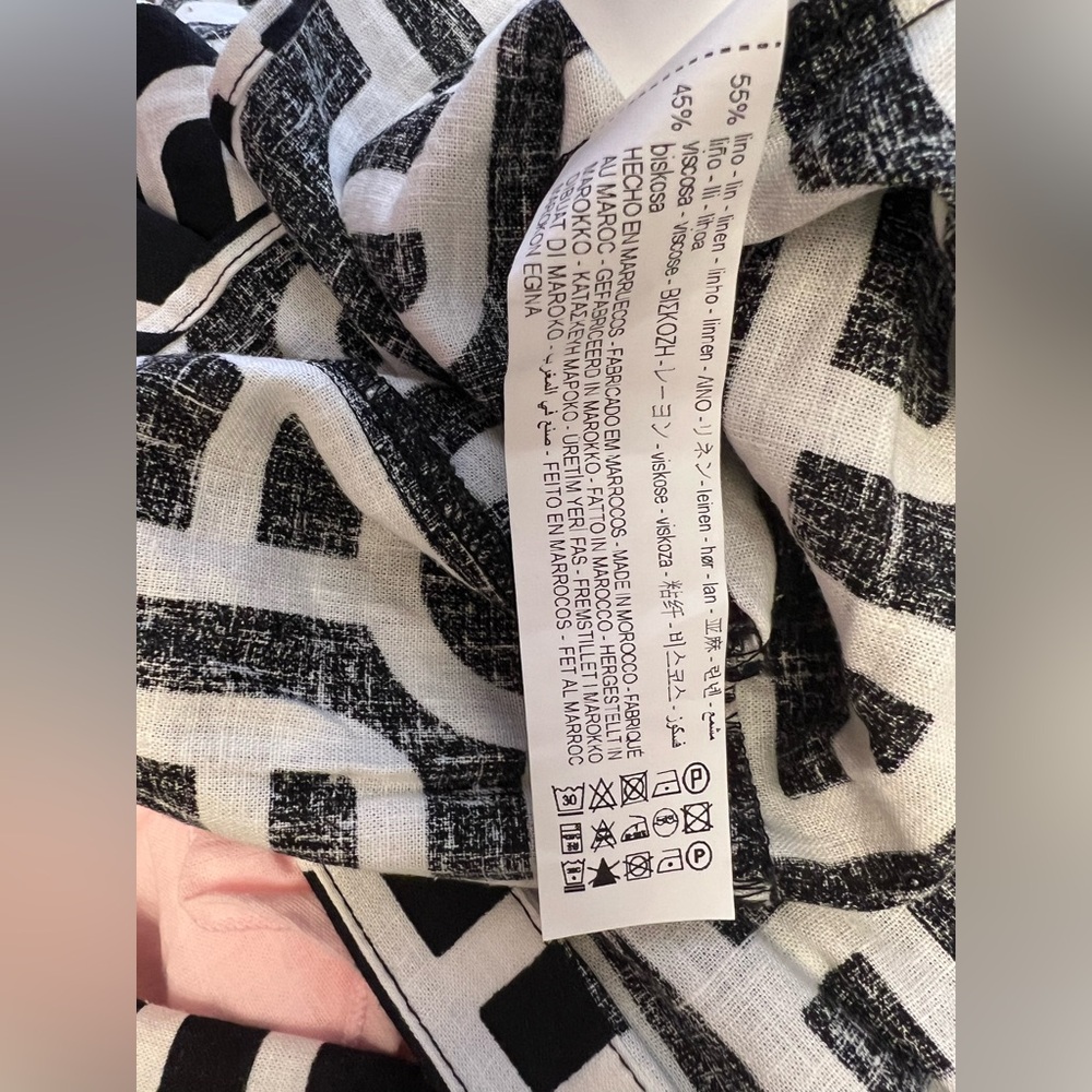 Zara geometric print linen blend - Picture 7 of 8